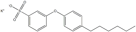 3-(4-Hexylphenoxy)benzenesulfonic acid potassium salt Struktur