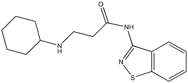 N-(1,2-Benzisothiazol-3-yl)-3-cyclohexylaminopropanamide Struktur