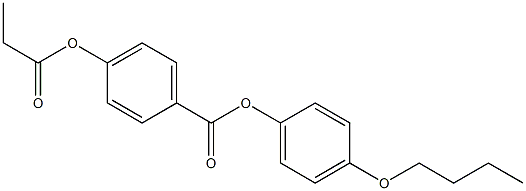 p-Propanoyloxybenzoic acid p-butoxyphenyl ester Struktur