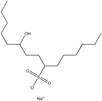 10-Hydroxypentadecane-7-sulfonic acid sodium salt Struktur