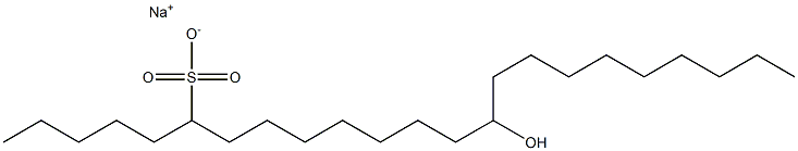 14-Hydroxytricosane-6-sulfonic acid sodium salt Struktur