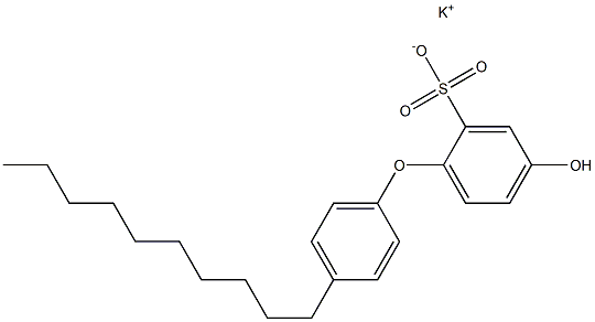 4-Hydroxy-4'-decyl[oxybisbenzene]-2-sulfonic acid potassium salt Struktur