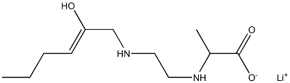 2-[N-[2-[N-(2-Hydroxy-2-hexenyl)amino]ethyl]amino]propionic acid lithium salt Struktur