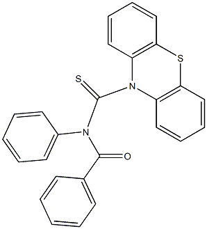 N-Benzoyl-N-phenyl-10H-phenothiazine-10-carbothioamide Struktur