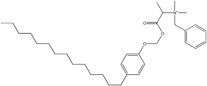 N,N-Dimethyl-N-benzyl-N-[1-[[(4-tetradecylphenyloxy)methyl]oxycarbonyl]ethyl]aminium Struktur