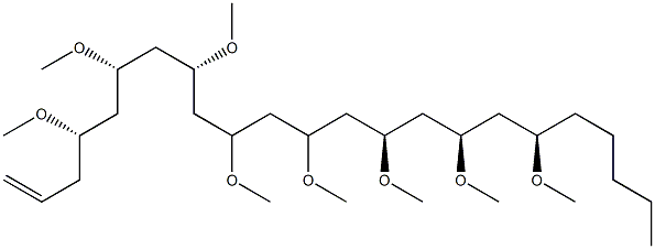 (4S,6S,8S,14R,16R,18R)-4,6,8,10,12,14,16,18-Octamethoxy-1-tricosene Struktur