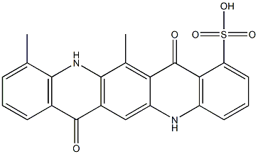 5,7,12,14-Tetrahydro-11,13-dimethyl-7,14-dioxoquino[2,3-b]acridine-1-sulfonic acid Struktur