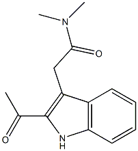 N,N-Dimethyl(2-acetyl-1H-indol-3-yl)acetamide Struktur