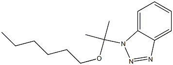 1-(1-Hexyloxy-1-methylethyl)-1H-benzotriazole Struktur