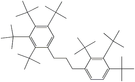 1-(2,3,4,5-Tetra-tert-butylphenyl)-3-(2,3,4-tri-tert-butylphenyl)propane Struktur