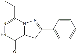 3,3a-Dihydro-2-phenyl-7-ethylpyrazolo[1,5-d][1,2,4]triazin-4(5H)-one Struktur