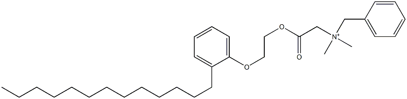 N,N-Dimethyl-N-benzyl-N-[[[2-(2-tridecylphenyloxy)ethyl]oxycarbonyl]methyl]aminium Struktur