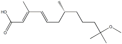 (2E,4E,7R)-11-Methoxy-3,7,11-trimethyl-2,4-dodecadienoic acid Struktur