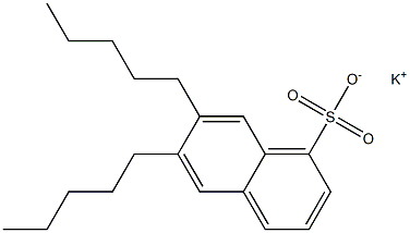 6,7-Dipentyl-1-naphthalenesulfonic acid potassium salt Structure