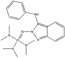 3-Phenylamino-2-[tris(dimethylamino)phosphoranylideneamino]-2H-indazole Struktur