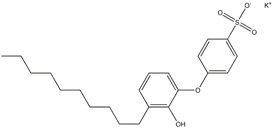 2'-Hydroxy-3'-decyl[oxybisbenzene]-4-sulfonic acid potassium salt Struktur