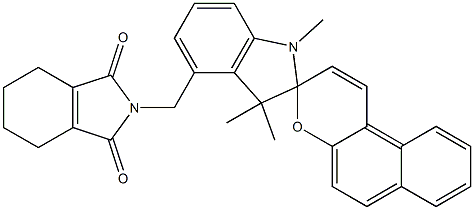 (3,4,5,6-Tetrahydrophthalimidomethyl)-1,3,3-trimethylspiro[indoline-2,3'-[3H]naphtho[2,1-b]pyran] Struktur