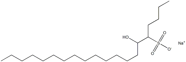 6-Hydroxyicosane-5-sulfonic acid sodium salt Struktur