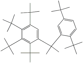 2-(2,3,4,5-Tetra-tert-butylphenyl)-2-(2,5-di-tert-butylphenyl)propane Struktur