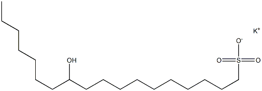 11-Hydroxyoctadecane-1-sulfonic acid potassium salt Struktur