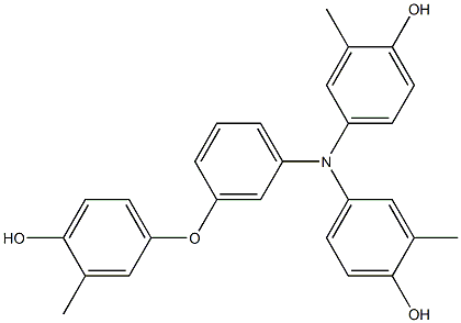 N,N-Bis(4-hydroxy-3-methylphenyl)-3-(4-hydroxy-3-methylphenoxy)benzenamine Struktur