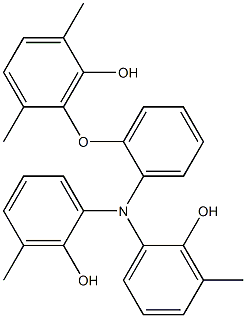 N,N-Bis(2-hydroxy-3-methylphenyl)-2-(6-hydroxy-2,5-dimethylphenoxy)benzenamine Struktur