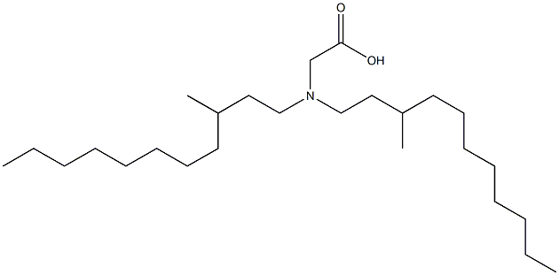 N,N-Bis(3-methylundecyl)aminoacetic acid Struktur