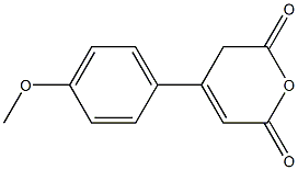 3-(4-Methoxyphenyl)-2-pentenedioic anhydride Struktur