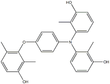 N,N-Bis(3-hydroxy-2-methylphenyl)-4-(3-hydroxy-2,6-dimethylphenoxy)benzenamine Struktur