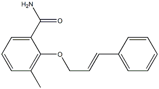 2-Cinnamyloxy-3-methylbenzamide Struktur