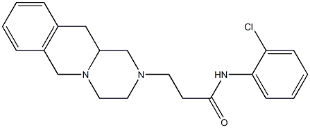 1,3,4,6,11,11a-Hexahydro-N-(2-chlorophenyl)-2H-pyrazino[1,2-b]isoquinoline-2-propanamide Struktur