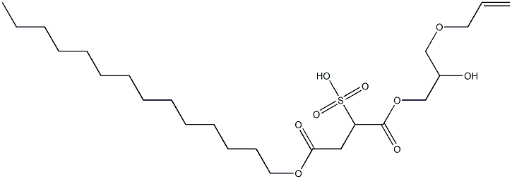 2-Tetradecyloxycarbonyl-1-(3-allyloxy-2-hydroxypropoxycarbonyl)ethanesulfonic acid Struktur