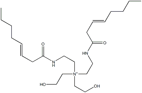 N,N-Bis(2-hydroxyethyl)-2-(3-octenoylamino)-N-[2-(3-octenoylamino)ethyl]ethanaminium Struktur