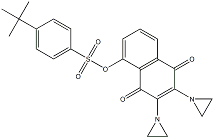 2,3-Bis(1-aziridinyl)-5-(4-tert-butylphenylsulfonyloxy)-1,4-naphthoquinone Struktur