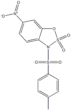 3-[(4-Methylphenyl)sulfonyl]-6-nitro-3H-1,2,3-benzoxathiazole 2,2-dioxide Struktur