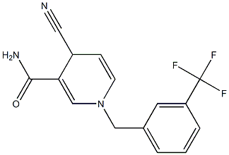 1-(3-Trifluoromethylbenzyl)-4-cyano-1,4-dihydro-3-pyridinecarboxamide Struktur