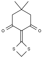 5,5-Dimethyl-2-(1,3-dithietan-2-ylidene)cyclohexane-1,3-dione Struktur