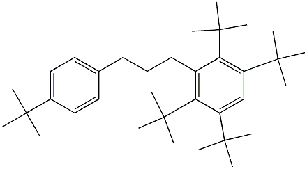 1-(2,3,5,6-Tetra-tert-butylphenyl)-3-(4-tert-butylphenyl)propane Struktur