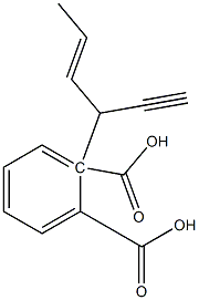 (-)-Phthalic acid hydrogen 1-[(R)-4-hexene-1-yne-3-yl] ester Struktur