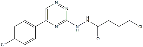 4-Chlorobutyric acid 2-[5-(4-chlorophenyl)-1,2,4-triazin-3-yl] hydrazide Struktur