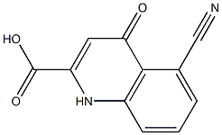 5-Cyano-1,4-dihydro-4-oxoquinoline-2-carboxylic acid Struktur