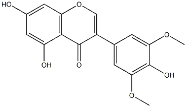 4',5,7-Trihydroxy-3',5'-dimethoxyisoflavone Struktur