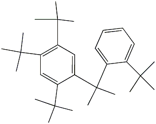 2-(2,4,5-Tri-tert-butylphenyl)-2-(2-tert-butylphenyl)propane Struktur