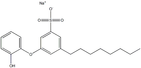 2'-Hydroxy-5-octyl[oxybisbenzene]-3-sulfonic acid sodium salt Struktur