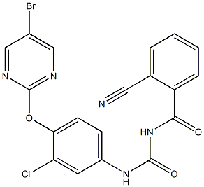 1-(2-Cyanobenzoyl)-3-[4-[(5-bromo-2-pyrimidinyl)oxy]-3-chlorophenyl]urea Structure