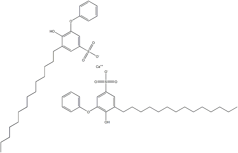 Bis(6-hydroxy-5-tetradecyl[oxybisbenzene]-3-sulfonic acid)calcium salt Struktur