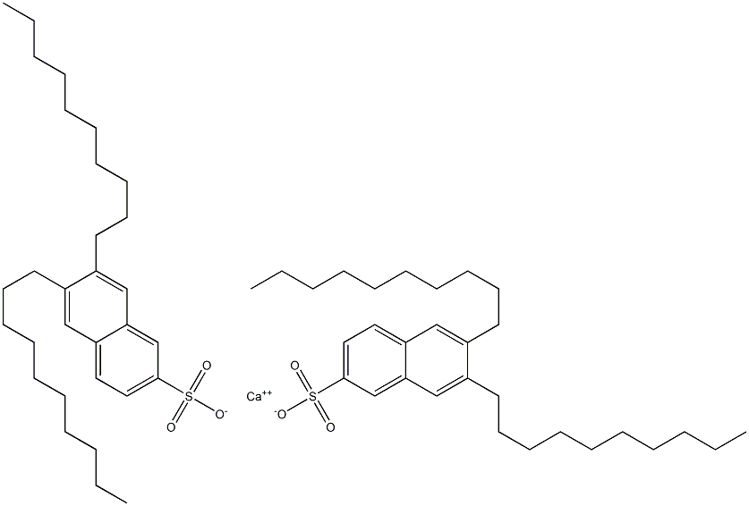 Bis(6,7-didecyl-2-naphthalenesulfonic acid)calcium salt Struktur