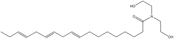 N,N-Bis(2-hydroxyethyl)-9,12,15-octadecatrienamide Struktur