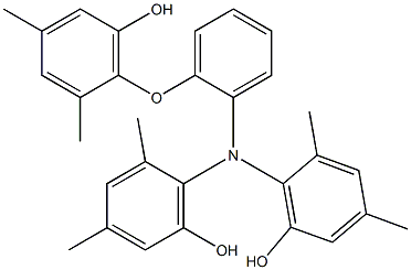 N,N-Bis(6-hydroxy-2,4-dimethylphenyl)-2-(6-hydroxy-2,4-dimethylphenoxy)benzenamine Struktur