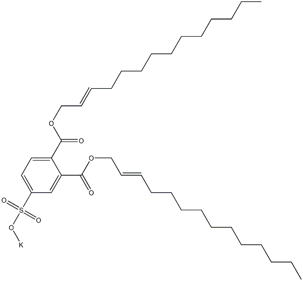 4-(Potassiosulfo)phthalic acid di(2-tetradecenyl) ester Struktur